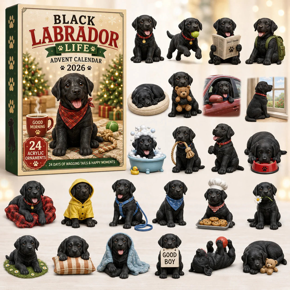 Black Labrador Life Advent Calendar 2026 Advent Calendar Decoration Presents For Dog Lovers