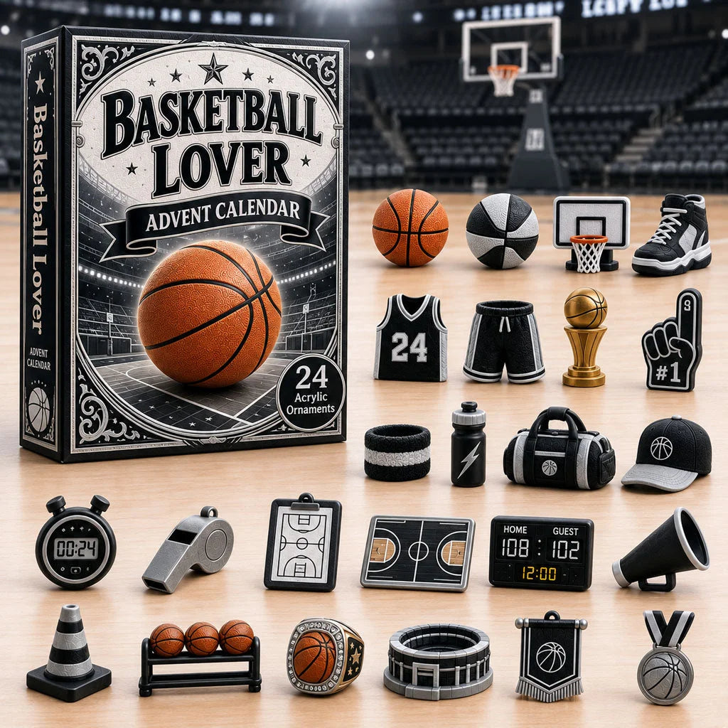 Basketball Dark Theme Advent Calendar 2026 24 Days Festive Countdown Gifts For Sports Lovers