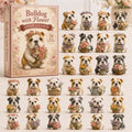 Bulldog With Flower Advent Calendar 2026 Advent Calendar Decoration Best Gifts For Bulldog Lovers