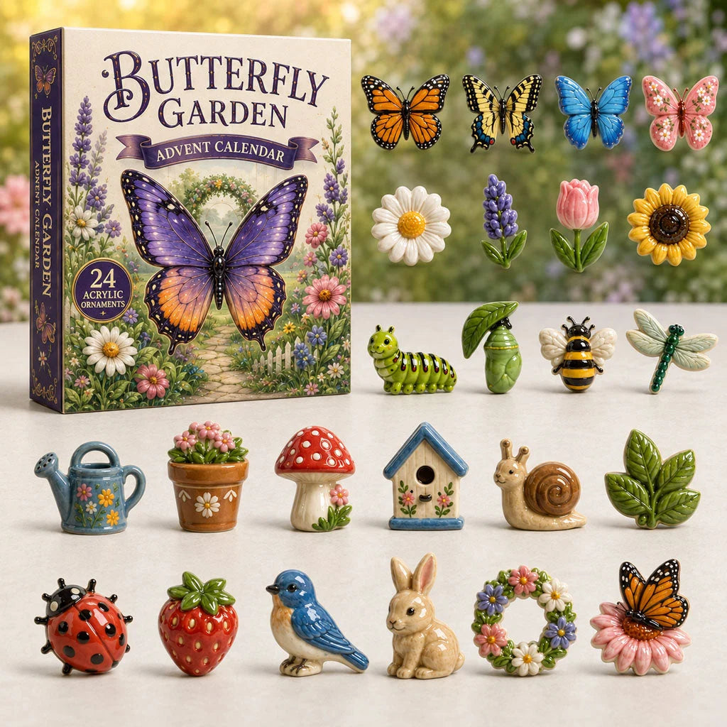Butterfly Garden Advent Calendar 2026 24 Day Festive Countdown Gifts For Gardeners