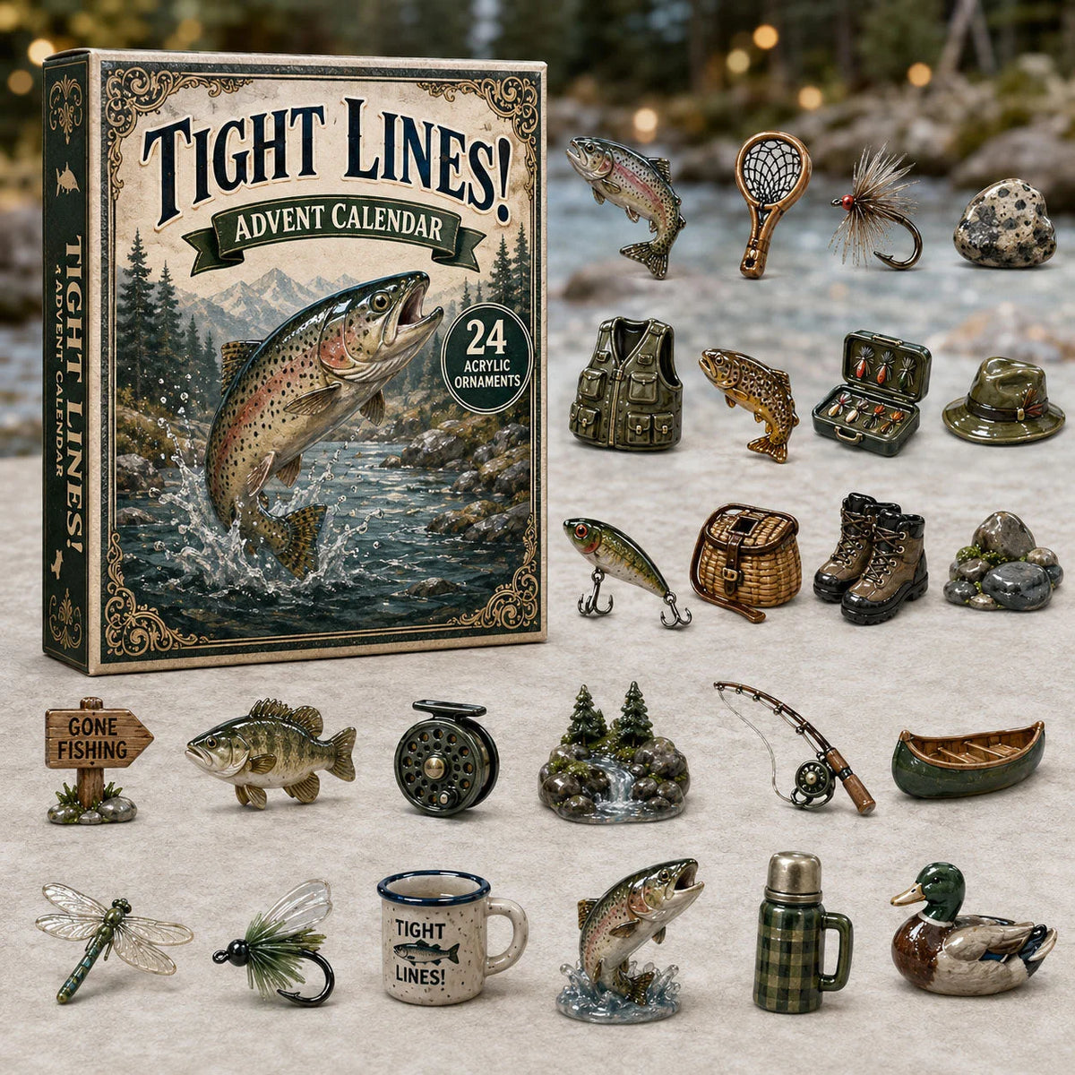 Tight Lines Advent Calendar 2026 Advent Calendar Decoration Best Gifts For Fishing Lovers
