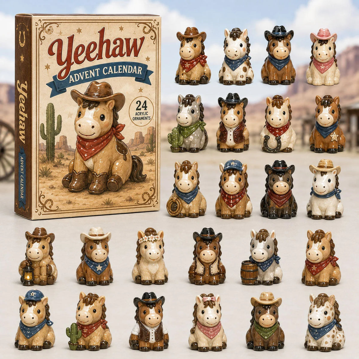 Yeehaw Advent Calendar 2026 Advent Calendar Decoration Unique Gifts For Cowboy Horse Lovers