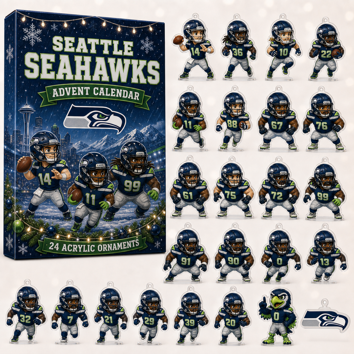 Seattle Seahawks Advent Calendar 2026 Christmas Advent Calendar Xmas Countdown Gifts For The 12s