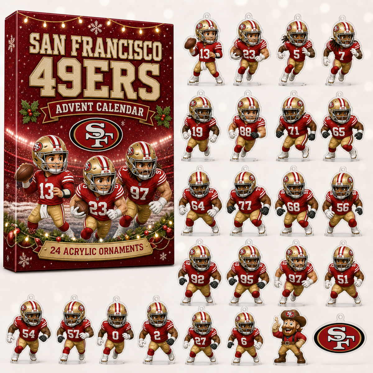 San Francisco 49ers Christmas Advent Calendar 2026 Xmas Countdown Gifts For The Faithful