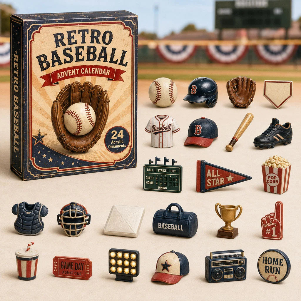Baseball Retro Advent Calendar Game Day Home Decor Unique Gifts For Baseball Lovers