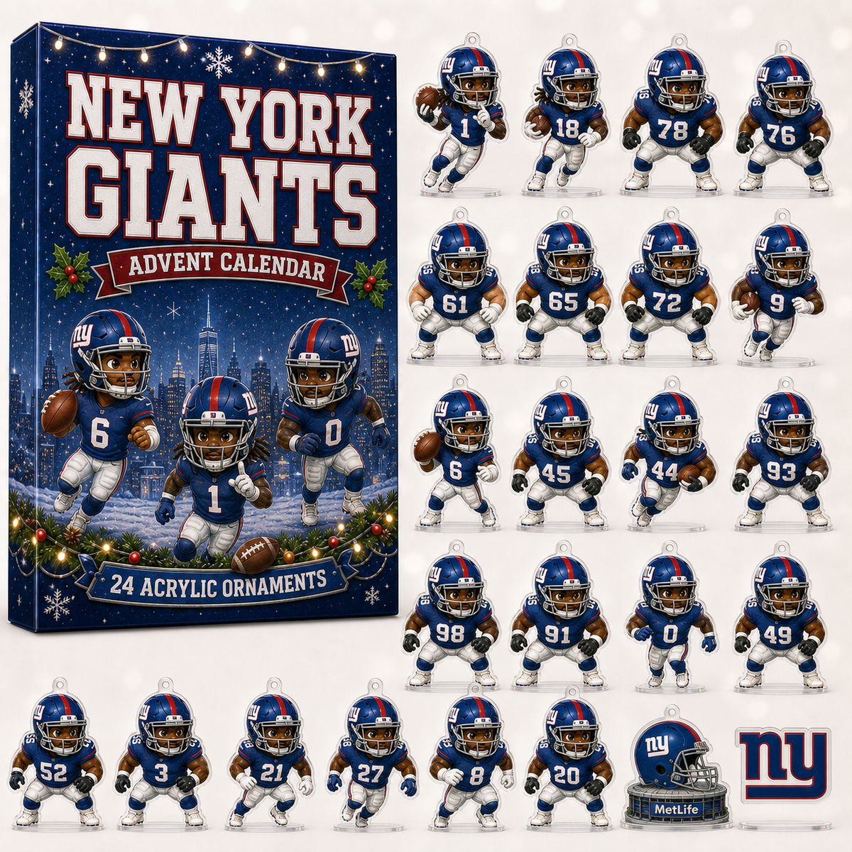 New York Giants Christmas Advent Calendar Xmas Advent Calendar Gift For Football Lovers