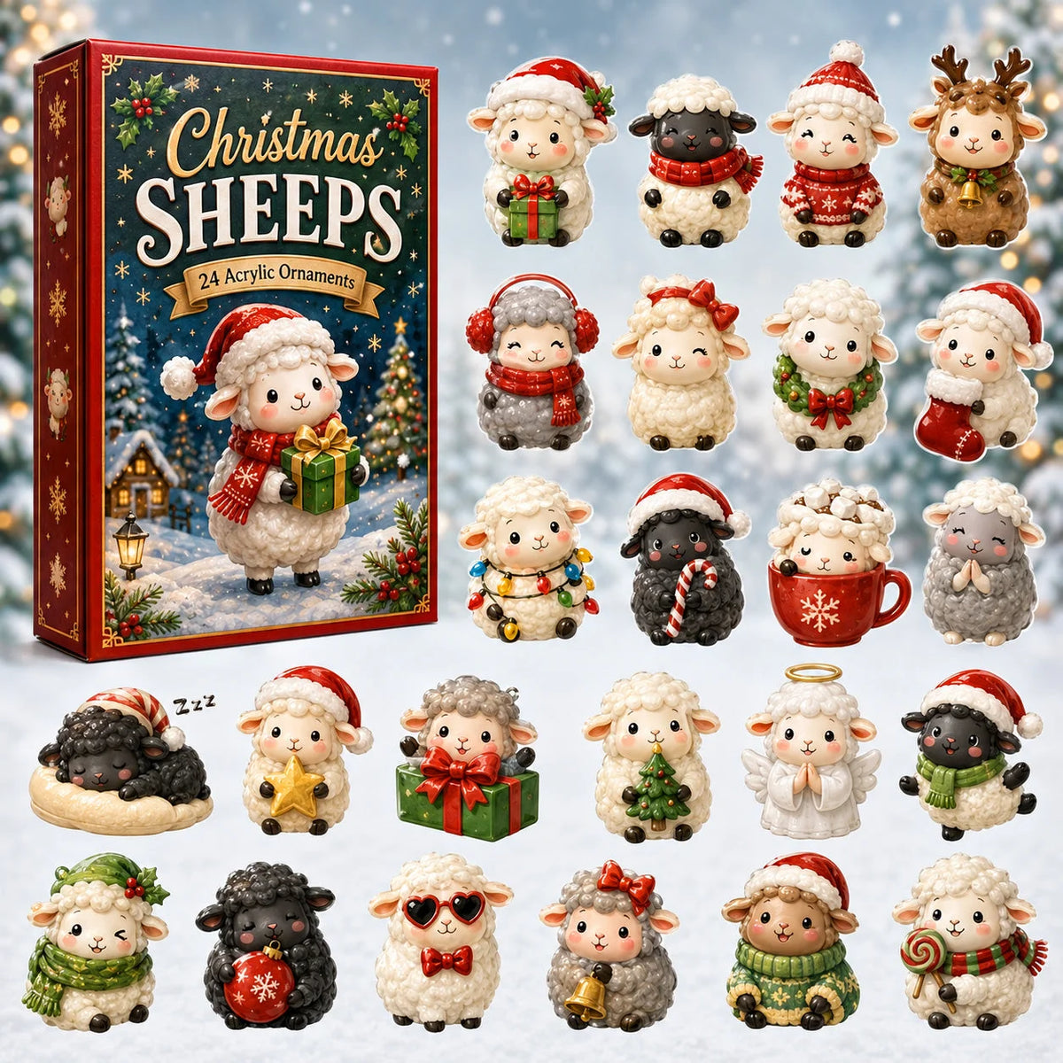 Christmas Sheeps Advent Calendar 2026 Christmas Countdown Gift For Sheeps Lovers