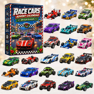 Race Cars Christmas Advent Calendar Xmas Home Decor Unique Gifts For Car Lovers