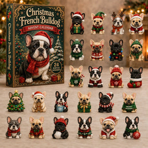 Christmas French Bulldog Advent Calendar Christmas Advent Calendar Xmas French Bulldog Gifts