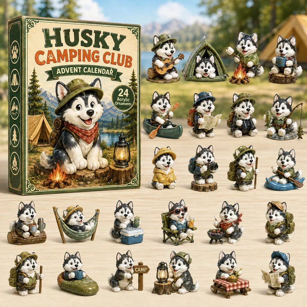 Husky Camping Club Advent Calendar 2026 Camping Advent Calendar Unique For Husky Lovers