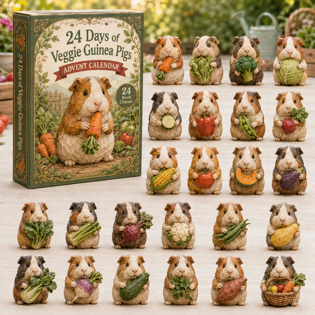 Veggie Guinea Pigs Advent Calendar Cute Home Decor Special Gifts For Guinea Pigs Lovers