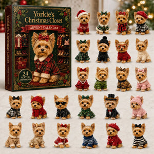 Yorkie Christmas Closet Advent Calendar Home Decor Xmas Gifts For Yorkie Lovers