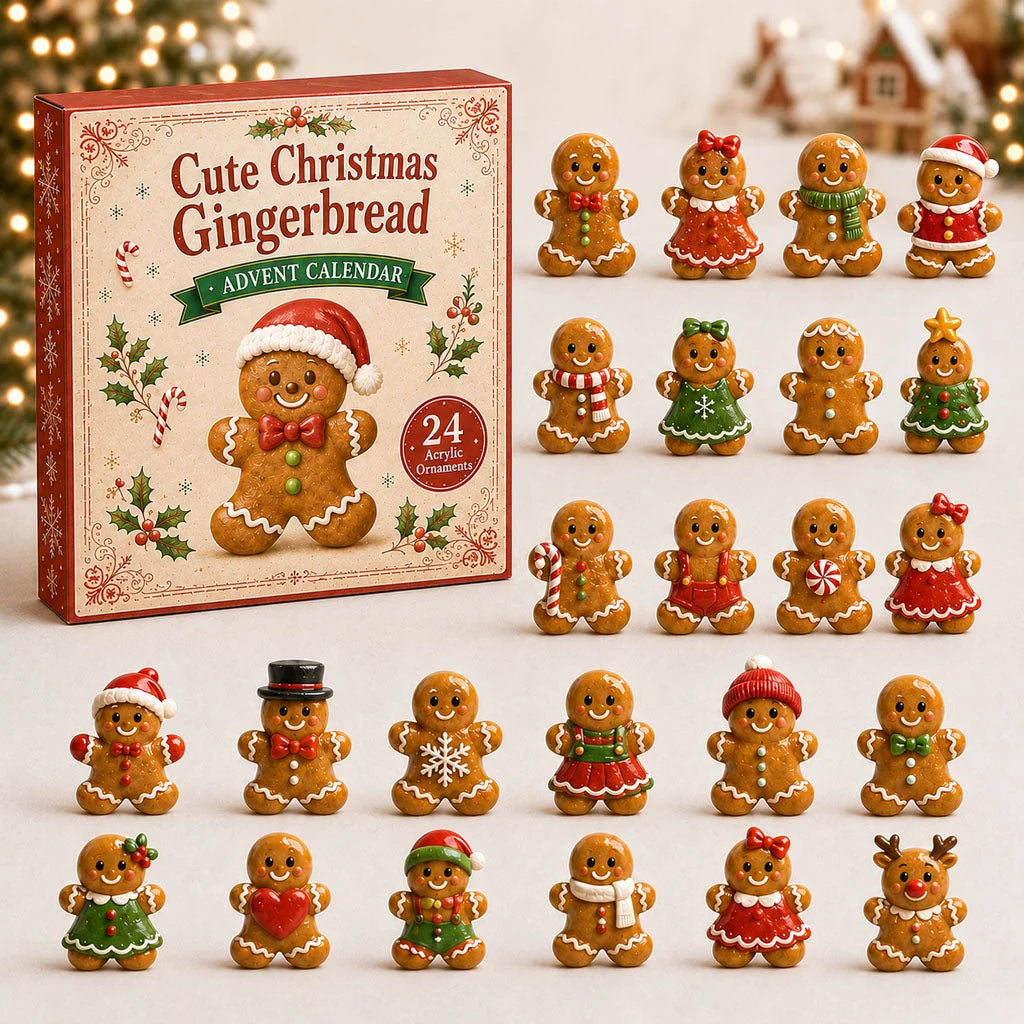 Cute Gingerbread Advent Calendar 2026 Xmas Calendar Countdown Special Xmas Gift For Parents