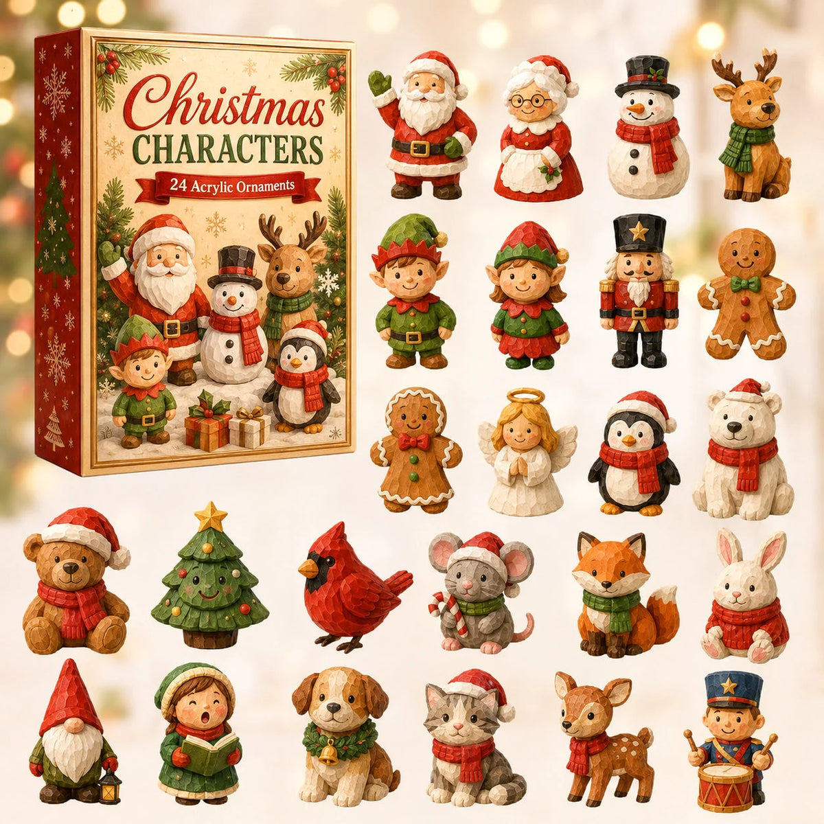 Christmas Characters Advent Calendar 2026 Christmas Day Countdown Gift For Friends
