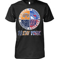 Knicks Rangers Yankees Giants Sport T-Shirt New York Sports Team Mashup Logo Apparel