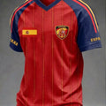Spain FIFA World Cup 2026 Soccer V-Neck Shirt World Cup Clothing Soccer Fan Gear - Gearneko