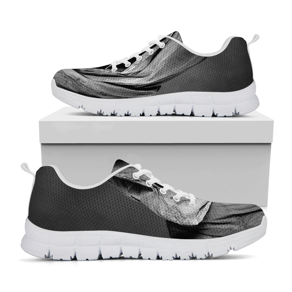 Ghost In The Darkness 3D Print White Running Shoes