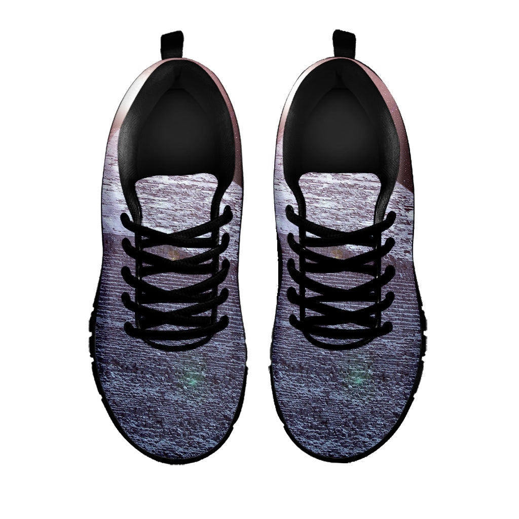 Giza Pyramid Print Black Running Shoes