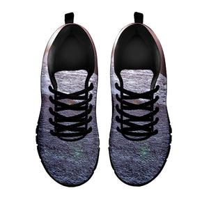 Giza Pyramid Print Black Running Shoes