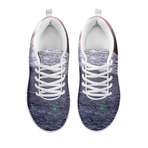 Giza Pyramid Print White Running Shoes
