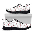 Glasses Of Wine Pattern Print Black Running Shoes