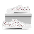 Glasses Of Wine Pattern Print White Low Top Sneakers