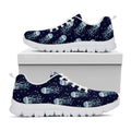 Glowing Jellyfish Pattern Print White Running Shoes