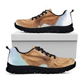 Golden Retriever Portrait Print Black Running Shoes