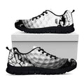 Golf Ball Breaking Wall Print Black Running Shoes