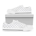Golf Ball Pattern Print White Low Top Sneakers