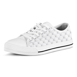 Golf Ball Pattern Print White Low Top Sneakers