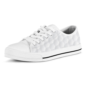 Golf Ball Print White Low Top Sneakers