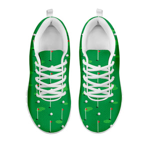 Golf Course Pattern Print White Running Shoes