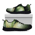 Green Avocado Print Black Running Shoes