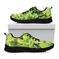 Green Lettuce Salad Print Black Running Shoes