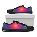 Green Light EDM Geometric Print Black Low Top Sneakers