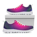 Green Light EDM Geometric Print White Running Shoes