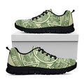 Green Maya Calendar Print Black Running Shoes