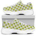 Grey Striped Alien Pattern Print White Chunky Shoes
