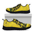 Grunge Gadsden Flag Print Black Running Shoes