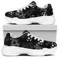 Grunge Soccer Ball Pattern Print White Chunky Shoes