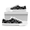 Grunge Soccer Ball Pattern Print White Low Top Sneakers