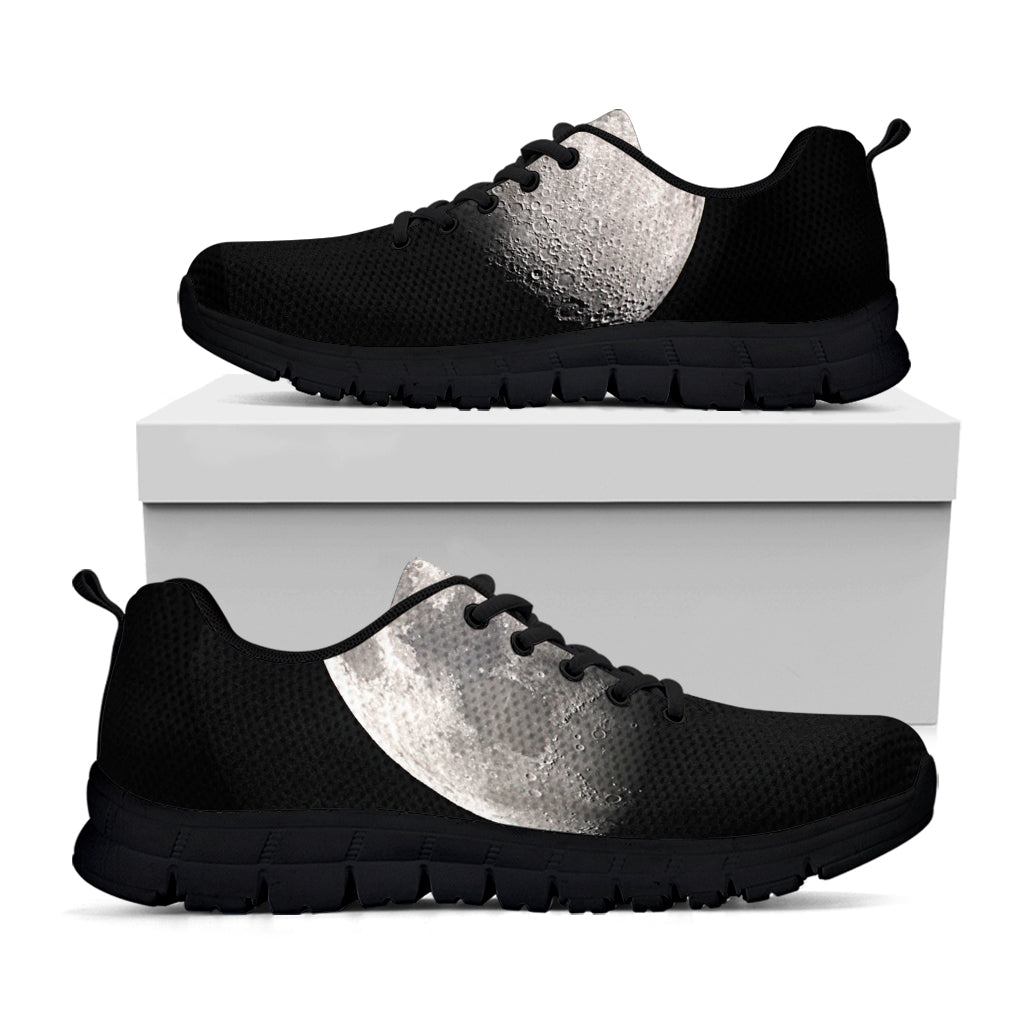 Half Moon Print Black Running Shoes