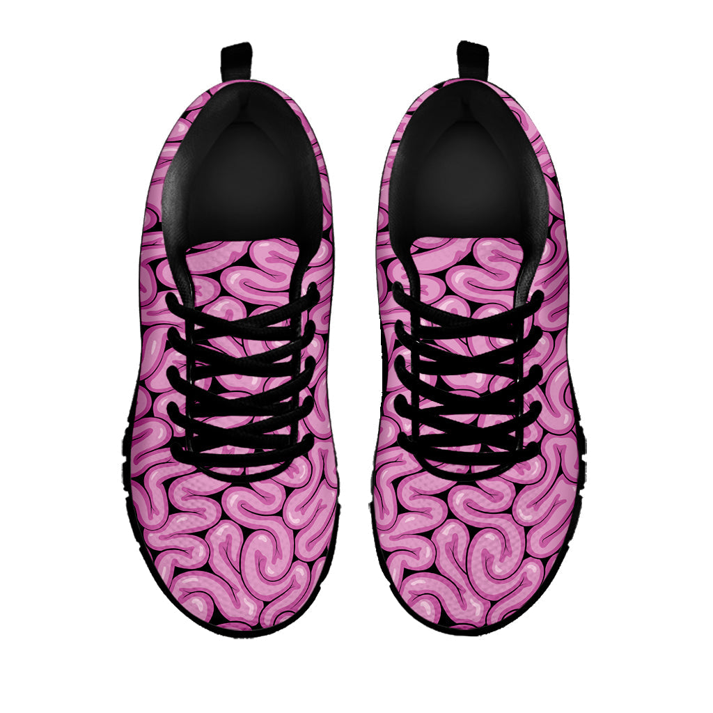 Halloween Brain Print Black Running Shoes