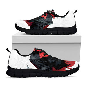 Halloween Evil Vampire Print Black Running Shoes