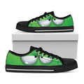 Halloween Frankenstein Face Print Black Low Top Sneakers