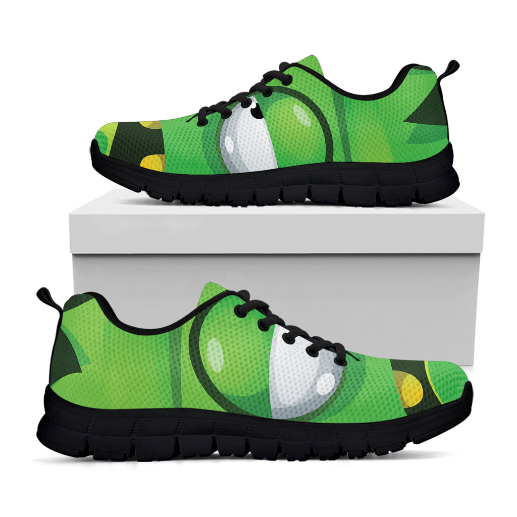 Halloween Frankenstein Face Print Black Running Shoes