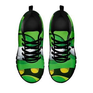 Halloween Frankenstein Face Print Black Running Shoes