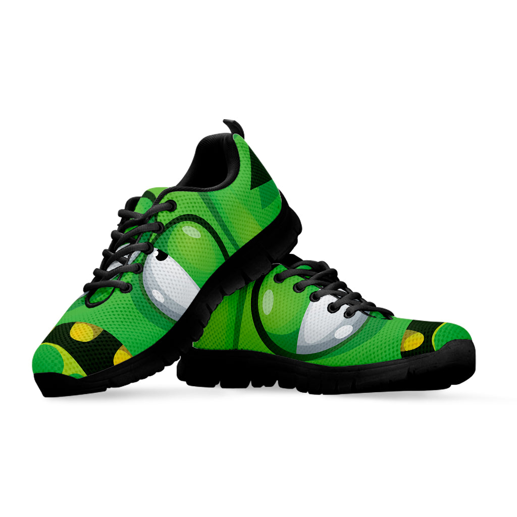 Halloween Frankenstein Face Print Black Running Shoes