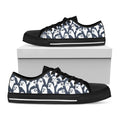 Halloween Ghost Pattern Print Black Low Top Sneakers